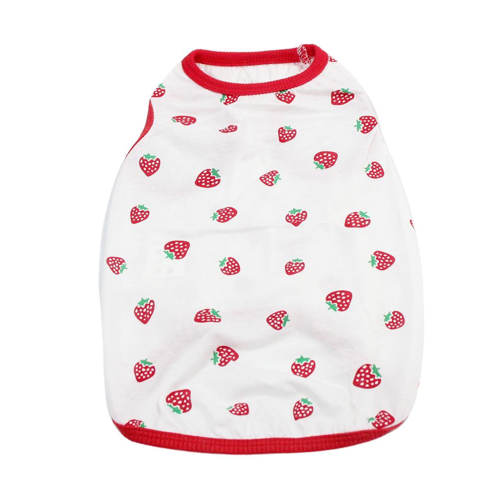 

Погладьте это чистый хлопок кошачья одежда против выпадения шерсти тонкая летняя майка для питомца марионеточный синий кот кошачья одежда без рукавов S земляничный