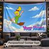Wall Hanging Tapestry Custom NameBibi Blocksberg Pattern Personalized Printed Fabric Wall Decor