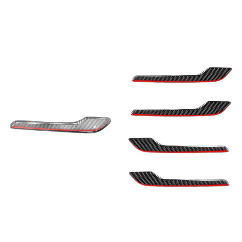 Schwarze Carbonfaser Außen Türgriff Aufkleber für Tesla Model 3/Y (2017-2022)