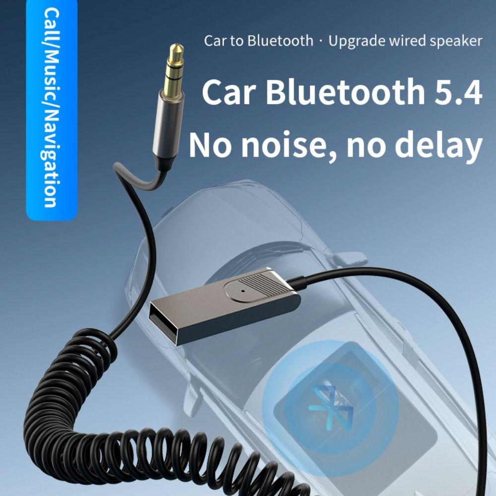 

Retractable Wireless Receiver Hands-Free Calls USB to 3.5mm Audio Converter Home Stereo