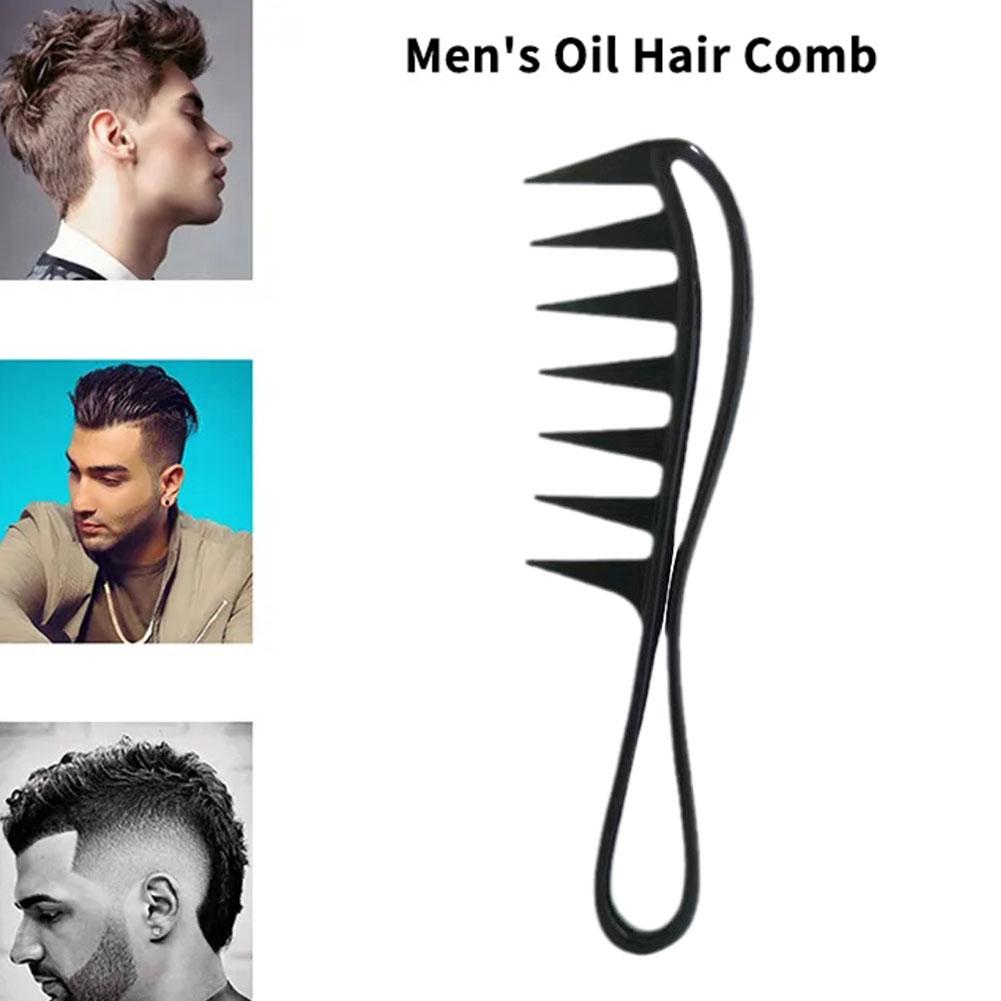 1/3/5PCS Barber Men Oil Comb Wide Tooth Shark Plastic Comb Hair Clipper Curling Hairdressing Comb Massage Barber Stlying Tools