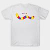 Asian Size Men Black Print T-shirt Worm No-Cut Heat Transfer Print Cotton Tshirt