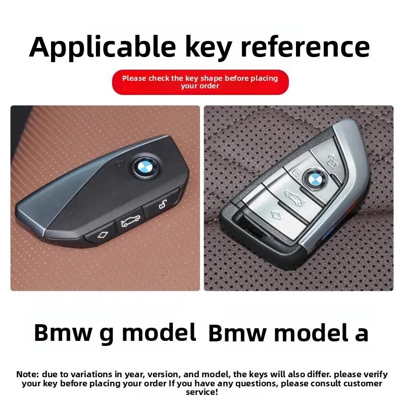 AJGX7 Aluminum Car Key Cover Case for BMW X1 X3 X5 X6 X7 1 3 5 6 7 Series G20 G30 G11 F15 F16 G01 G02 Protective Shell for Remote Key