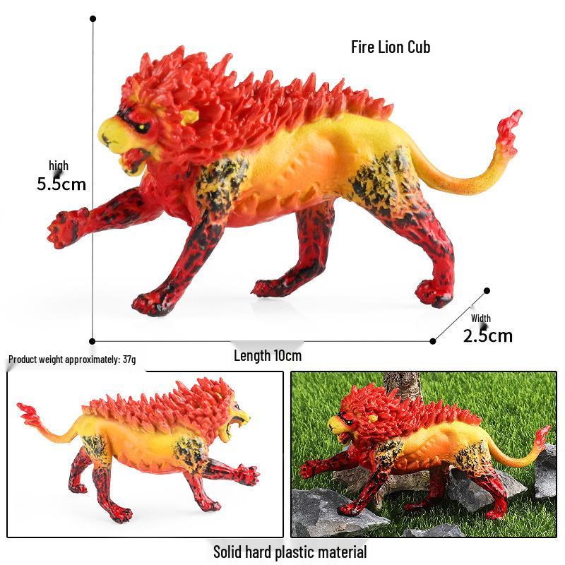 Cross Fantasy Dragon and Wolf Children’s Cognitive Toy and Desktop Ornament