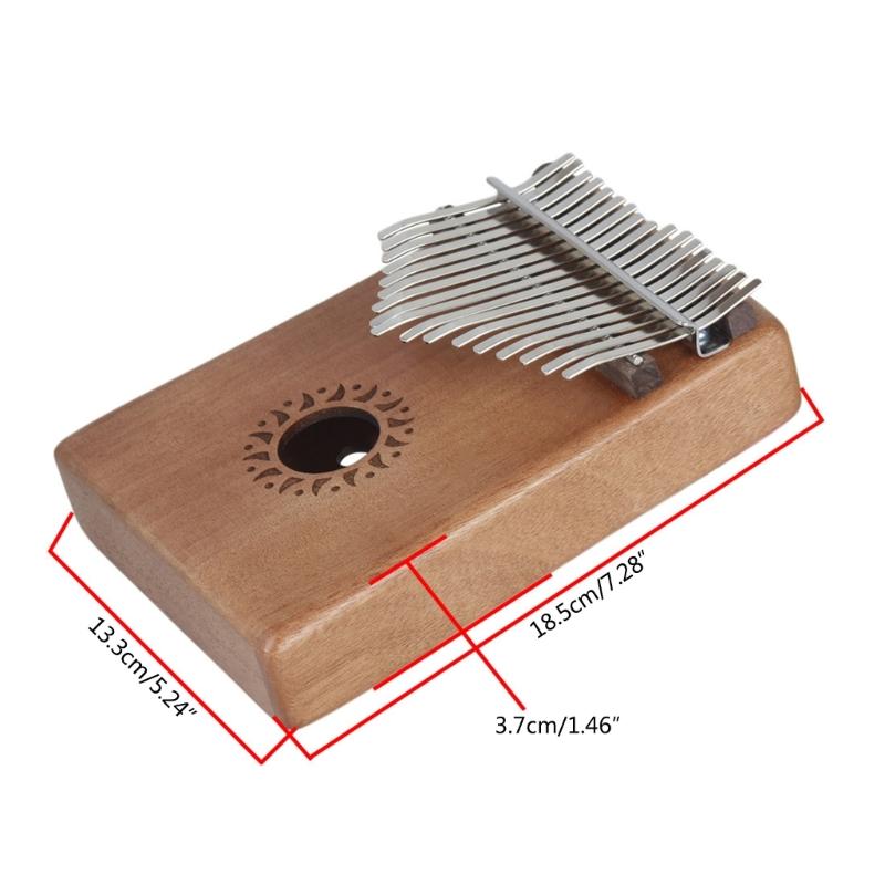 Cute Mahogany 17 Key Mini Kalimba Wood Material Thumb Piano Gift Keyboard Instrument Finger Piano Best for Kid, Beginner