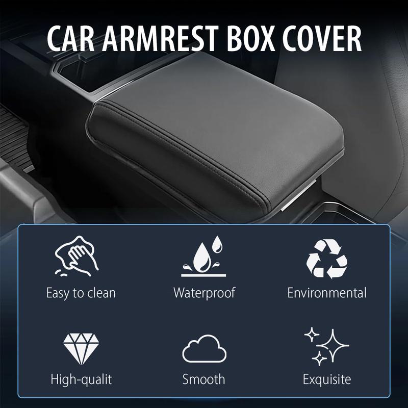 Car Armrest Cover Center Concern Armrest Guard Black For Toyota Tacoma 2024 Accessory Auto Interior Parts