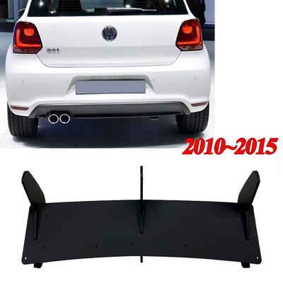 Für VW Polo MK5 GTI 6R 6C Zwei Vier Türer Facelift 2010-2018 3 Finnen Heckstoßstange Diffusor Spoiler Splitter BodyKit ABS Schwarz Tuning