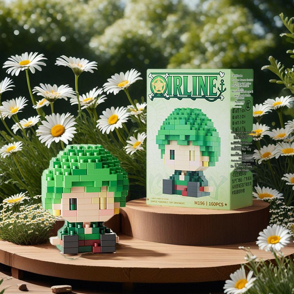 Pirate Anime Character Building Blocks for Kids - Educational Assembly Desktop Ornaments