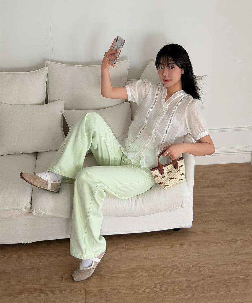 JUCYJUDY Overdyed Semi-Wide Pants J1Dp322C