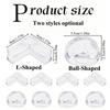4-20PCS Children Safety Silicone Transparent Protective Cover Children's Anticollision Table Corner Edge Protective Cover Guards
