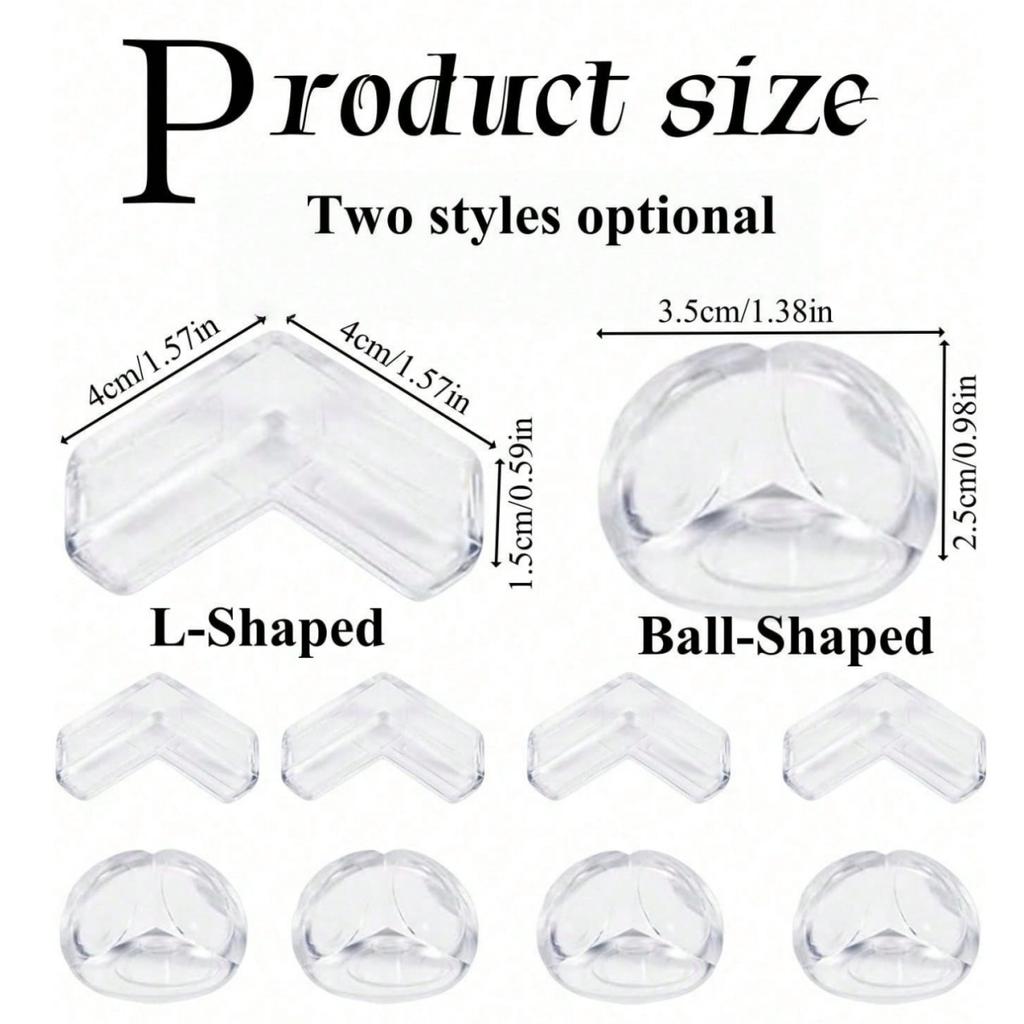 4-20PCS Children Safety Silicone Transparent Protective Cover Children's Anticollision Table Corner Edge Protective Cover Guards