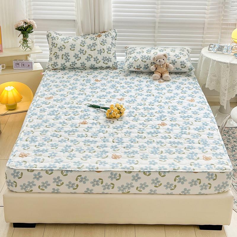 Copriletto Bonenjoy Stile Floreale Copriletto Morbida Biancheria da Letto Adulti Bambini Lenzuolo con Elastico fundas de colchón(Nessuna federa)