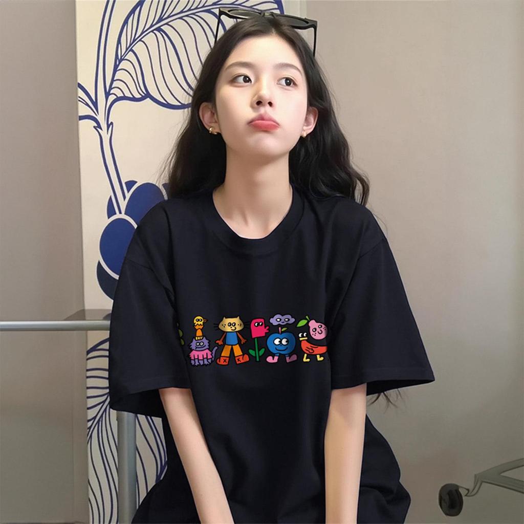 2026 Pure Cotton Short-Sleeve T-Shirt for Women - Loose, Slimming, High-End Summer Style