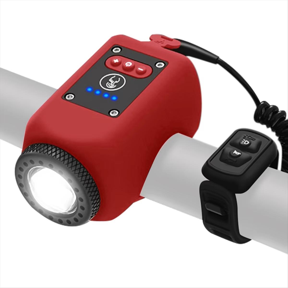 

Bicycle Electric Horns Light Mountain Bike Front Lamp Electronic Horns Bell for Night Riding Easy to Install Bicycle Accessories красный