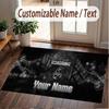 Custom Rug Scorpions Pattern Print Name Text Soft Non‑Slip Floor Carpet for Home Indoor Decoration