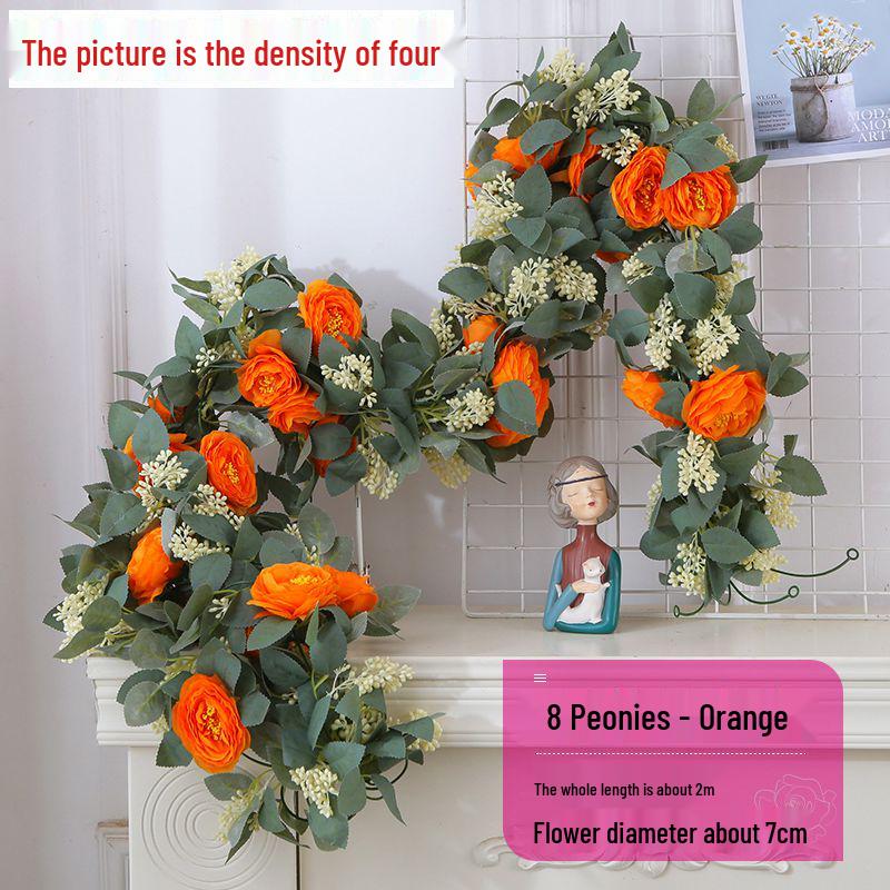 Artificial Rose Vine Hanging Basket and Arch Decoration