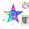 Dia22CM RGB Christmas Star Tree Topper Light With Remote USB Powered Christmas Tree Topper Star Light LED Star Garland Light