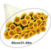 Handmade Crochet Sunflower Floral Blanket, Soft Floral Crochet Flower Blankets, Comfortable and Warm Suitable for Travel, Picnics and Home Settings