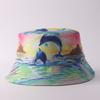 Digital printing small edge bucket hat spring and summer double-sided can wear outdoor sunshade basin hat spot