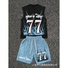 2026 Mens Womens Casual Short Sleeve Shorts Set - American Streetwear Style Lightweight Breathable Sport Outfit