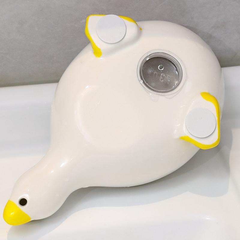 Little Yellow Duck Soap Box Cartoon Drain Soap Holder Household Creative Soap Container Bathroom Jewelry Storage Gadgets Toilet Shelf