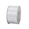 COZENTA Satin Ribbon 50mm Both Sides Gift Bouquet Wrapping (white White)