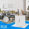 Pack of 12 Soundproof Foam Panels Wall Self Adhesive Acoustic Tiles Polyester Texture Perfect for Studios and Home Wall