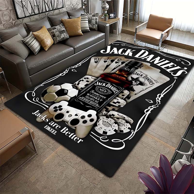2026 new multi size J-Jack D-Daniels printed carpet yoga mat home decoration living room bedroom anti slip area carpet gift