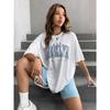 1898 Brooklyn York Letter Drop Shoulder Print T-Shirt Women Vintage Oversized T Shirt Simple Clothes Female Tshirt Y2K Top
