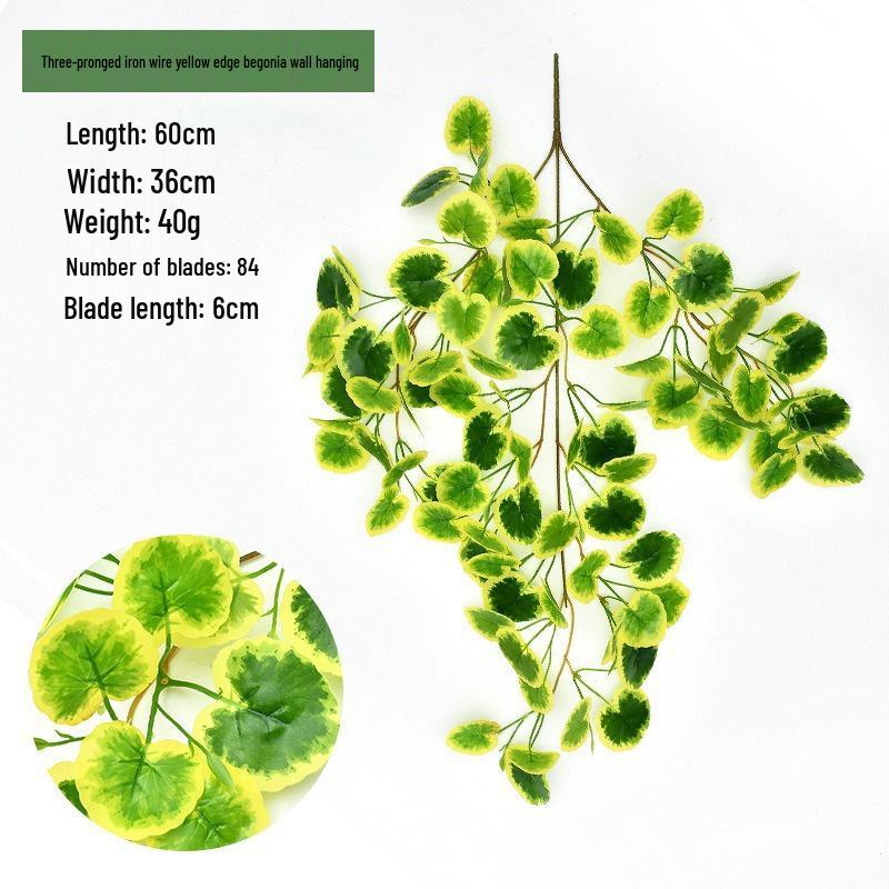Green Radish Decorative Artificial Vines - Wall Hanging Leaf Ornaments