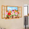 Realistic Window Decoration Painting Living Room Sofa Background Wall Fake Window Bedroom Landscape Art Self-Adhesive