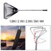Floating Fish Net Foldable Pole Multifunctional Collapsing Handle Practical Accessories Stainless Steel for Adults and Children