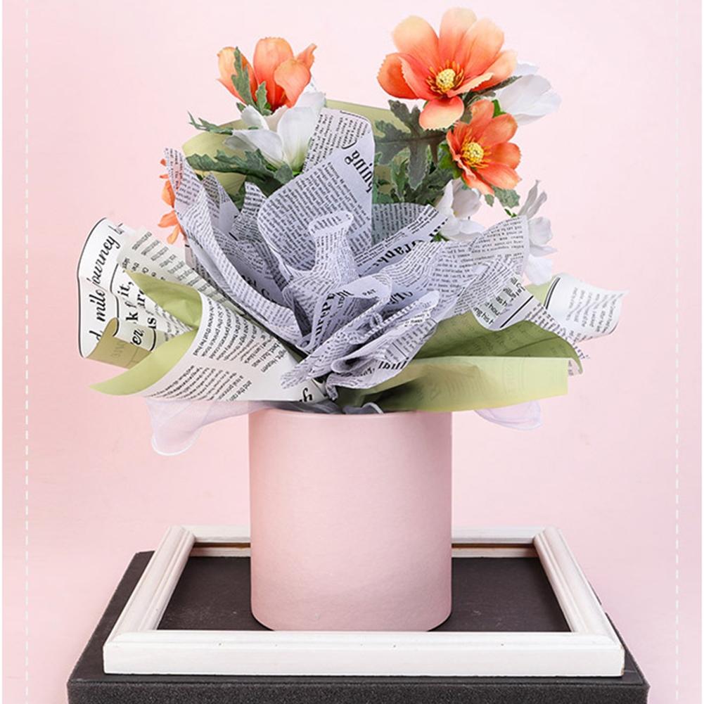 1 st mini rund blomförpackningspapperslåda bukettlåda bröllopsfestdekoration