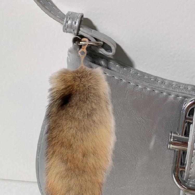 Pelziger Schlüsselanhänger Handtaschenanhänger Tasche Rucksack Hängende Dekorationen Fuchsschwanz Schlüsselanhänger