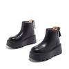 Botines de Plataforma para Mujer de Cuero Tacón Medio Zapatos de Diseño Tendencia 2025 Invierno Gótico Gladiador Clásico Motocicleta Botas De Mujer