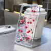 Luxury Shockproof Soft Clear Phone Case For iPhone16 15 14 13 12 11Pro Max Mini XS XR 7 8Plus SE 20 Cherry Bowknot Pattern Cover