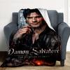 Damon Salvatore Flannel Blanket Throw Blanket Soft Warm Sofa Bed Camping Home Decor Unique Christmas Gift C922304