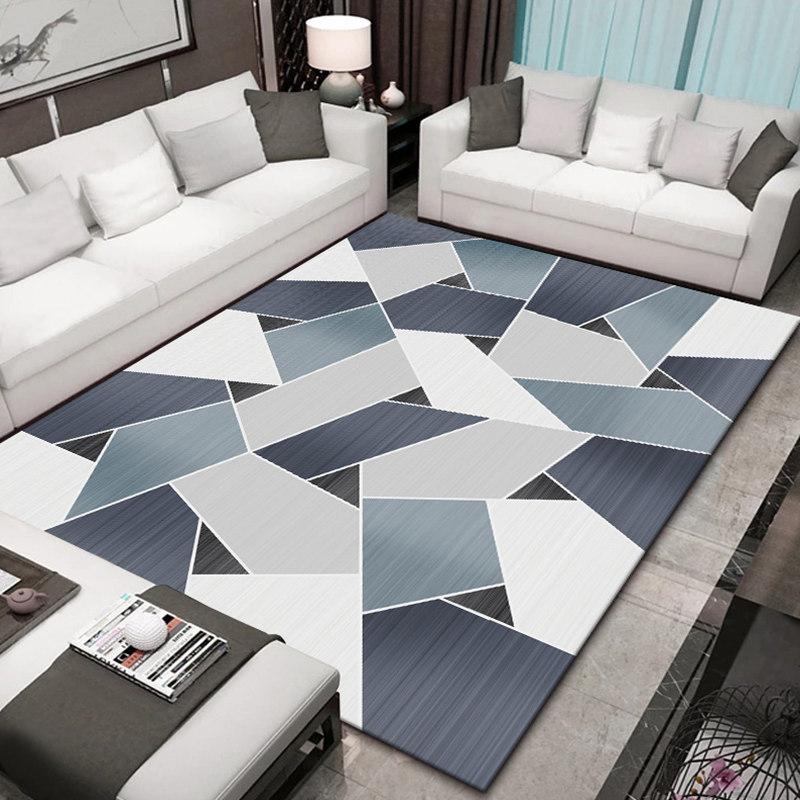 Nordic Modern Living Room Carpet Geometric Pattern Sofa Coffee Table Mat Bedside Carpet Bedroom Carpet