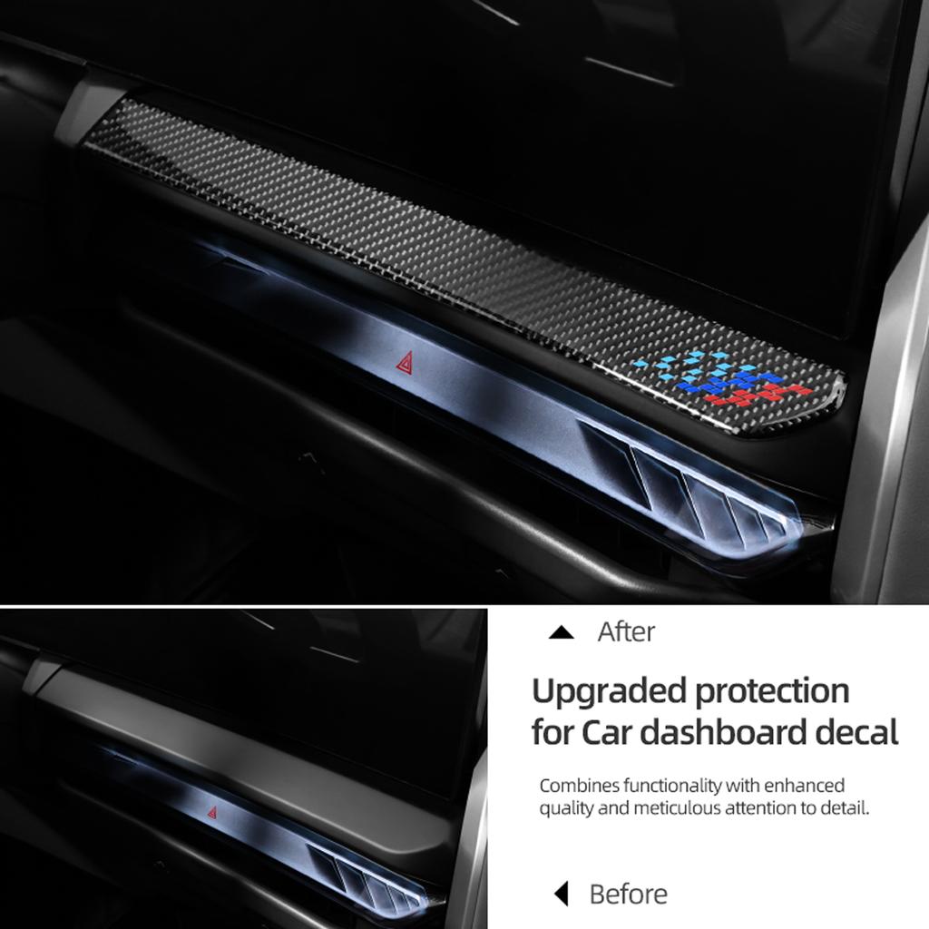 AAACH1 For BMW X3 G45 G48 2025- Carbon Fiber Instrument Trim Strip Dashboard Panel Decor Sticker Car Interior Tuning Accessories