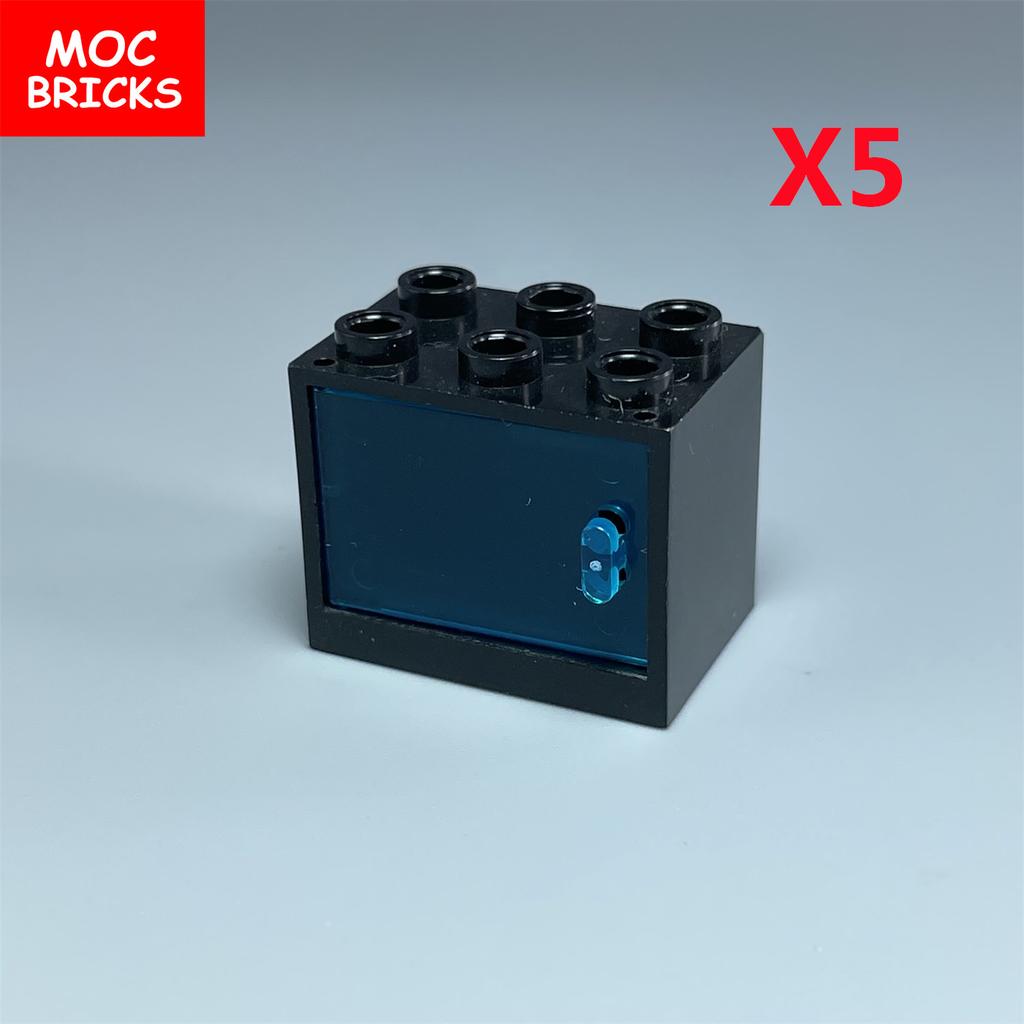 MOC Blocks Box Cupboard Container 2x3x2 Cabinets Assembles Particles 4532 4533 City House Construction Bricks Parts