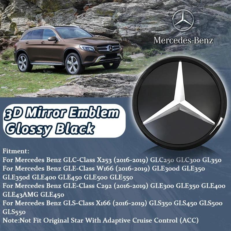 Glossy Black OE Style LED Front Grille Star Emblem Logo For Mercedes Benz GLC250 GLC300 GLC350 GLE400 GLE450 GLS350 GLS350 16-19