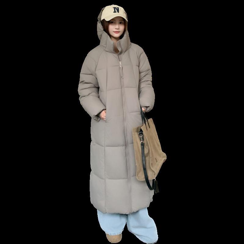 Medium and long cotton-padded women's new popular hooded thick winter cotton-padded jacket cotton-padded loose fashion coat