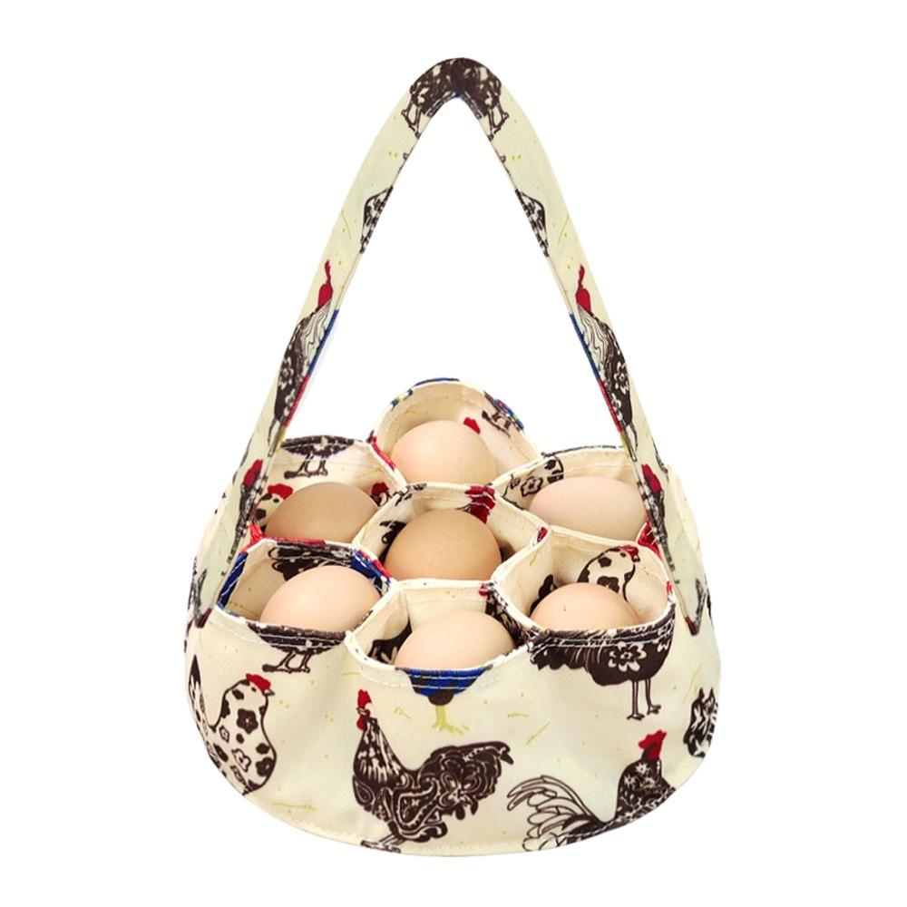 Multifunctional Eggs Collection Basket Canvas Canvas Eggs Storage Tool Farm Fresh Eggs