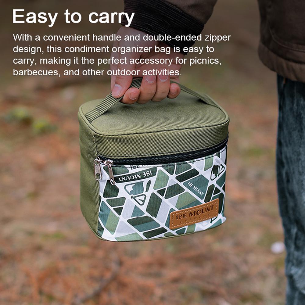 Set de depozitare pentru condimente în aer liber Borcane pentru condimente de camping Kit de pungi de depozitare Piliță portabilă pentru picnic pentru grătar