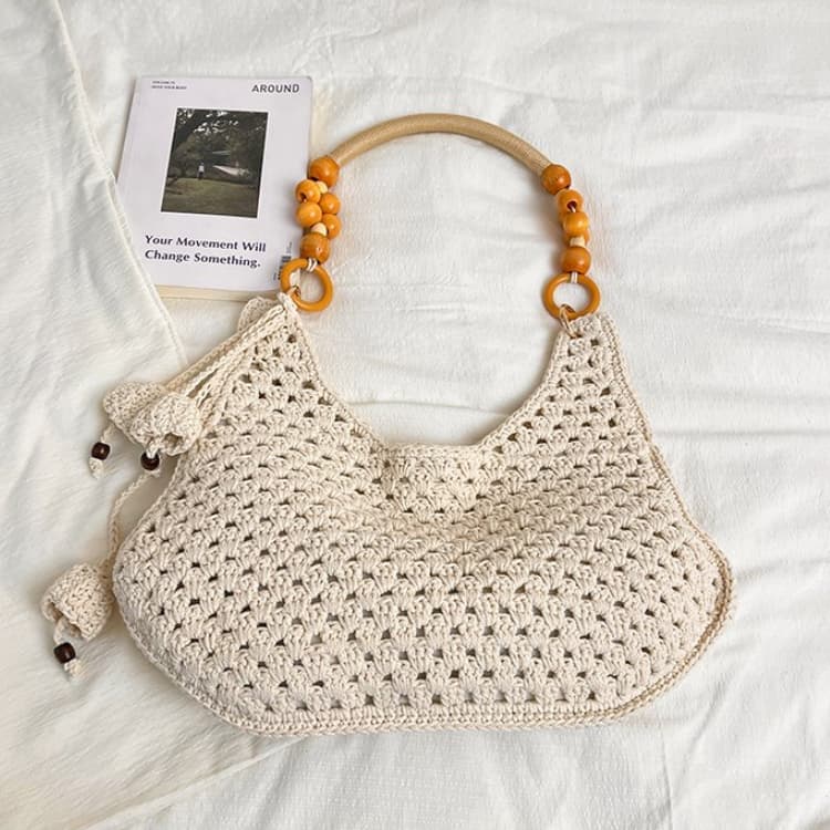 Hand Crocheted Hollow Underarm Bag Women's Shoulder Bag