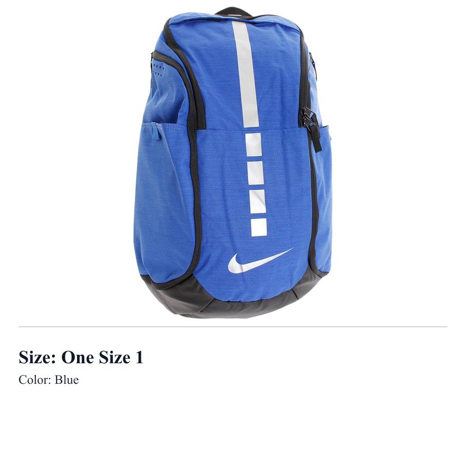 Nike Polyester Backpack Regular Unisex Blue