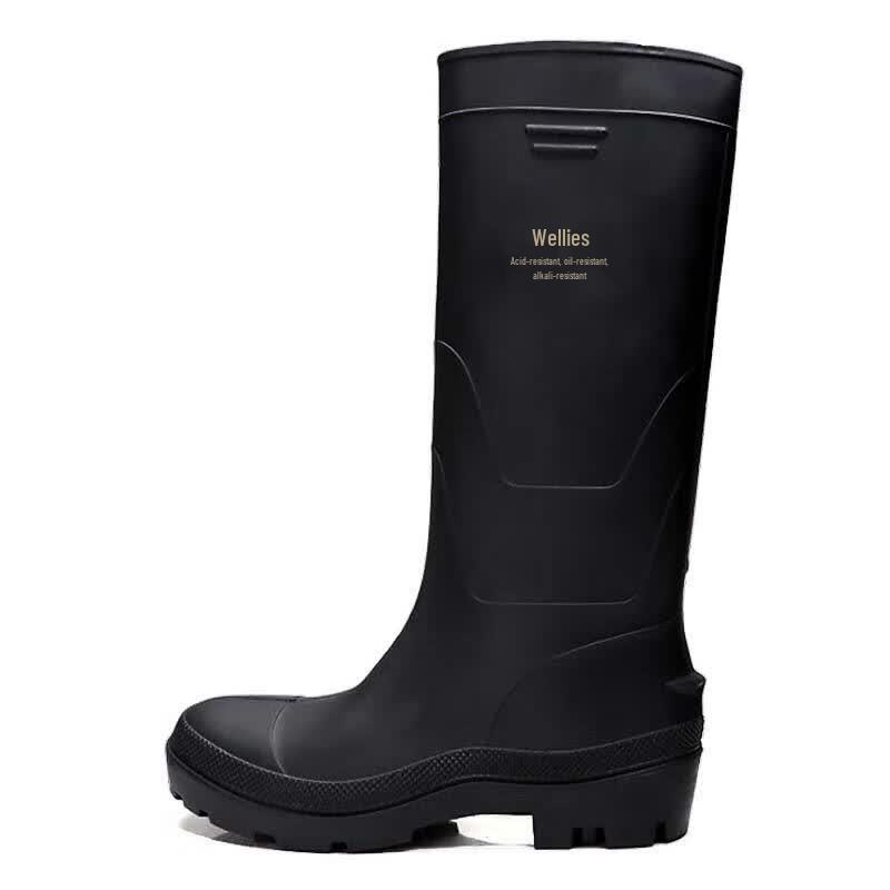 Fucheng Herren Hohe Wasserdichte Gummi Sicherheits-Regenstiefel