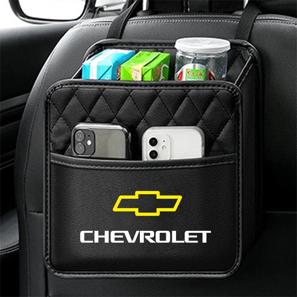 Car Backseat Luxury Leather Storage Bags Hanging Organizer Box For Chevrolet Cruze Malibu Sail Spark Captiva Equinox Trax Lova