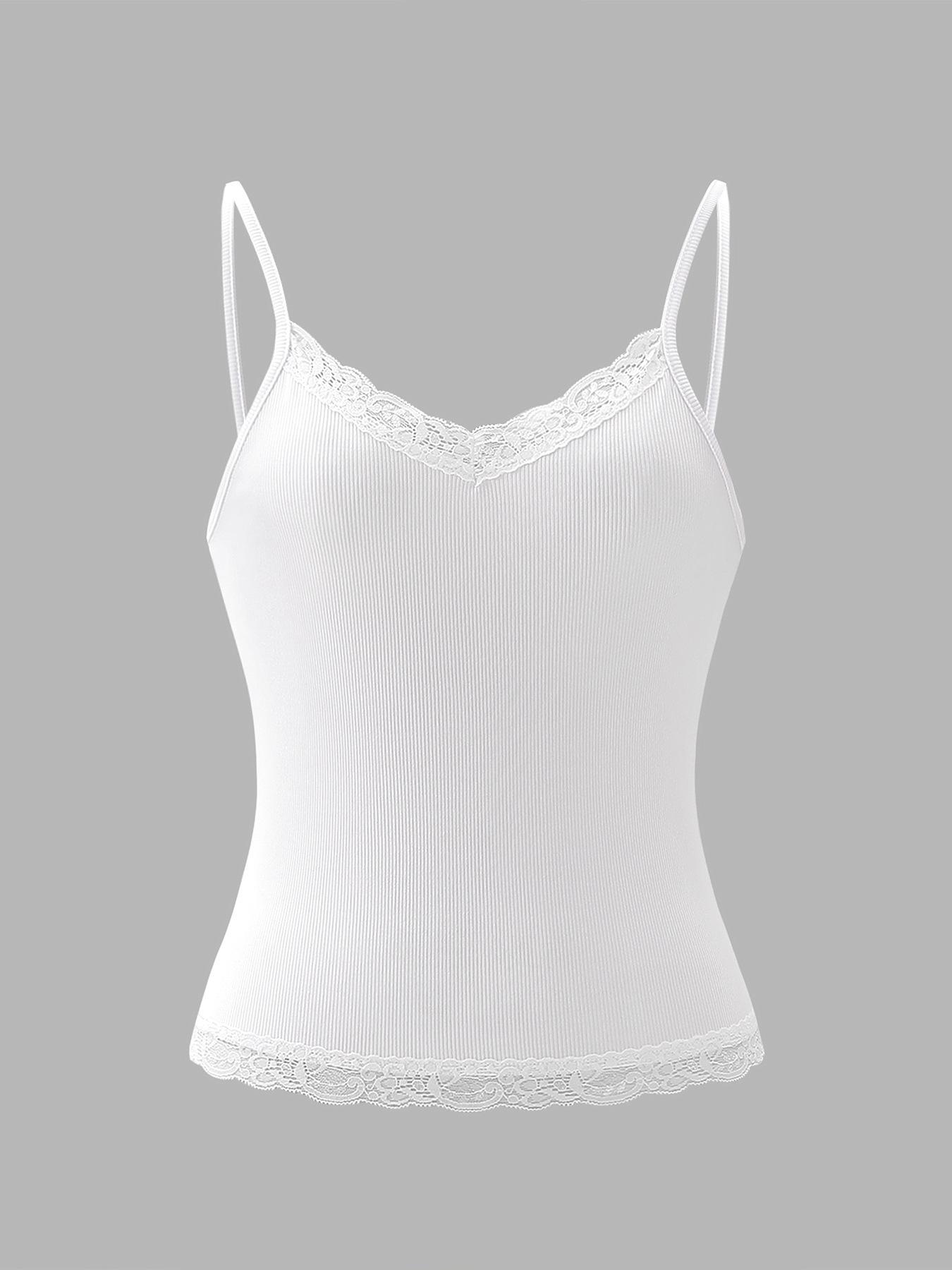 New Sexy Sweet Lace V-Neck Camisole Medium белый
