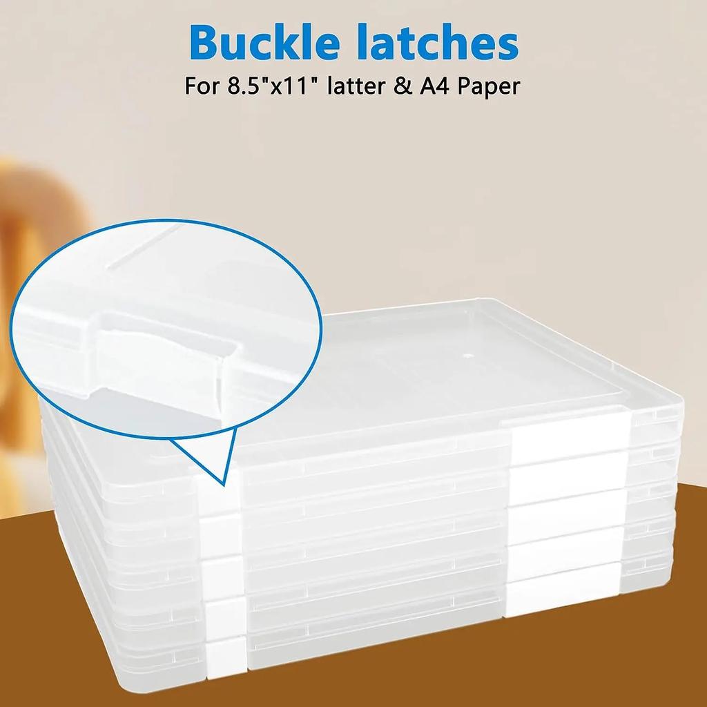 Pouzdro na projekt A4 Plastová schránka na scrapbook Úložná schránka Vyčistit soubor Třídění dokumentů Přenosná schránka Složka Prachotěsná schránka